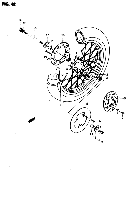 Rear wheel complete assy