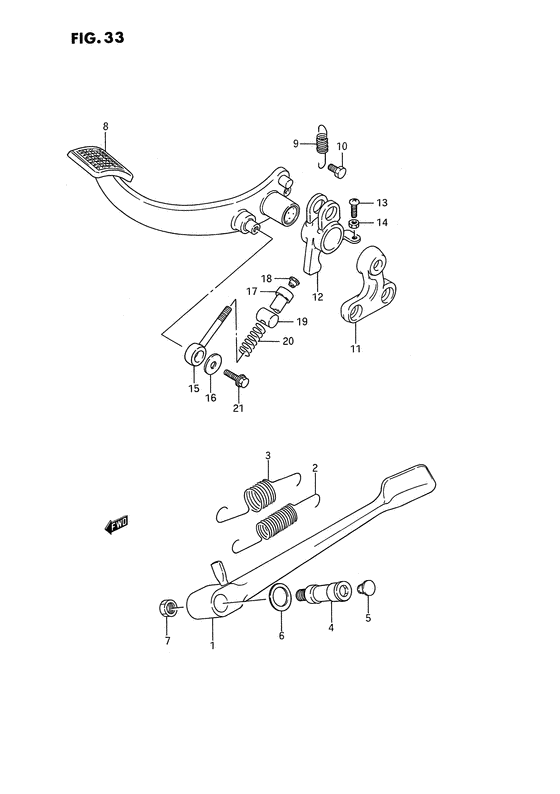 Prop stand - rear brake