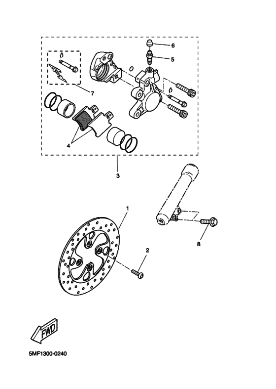 XN125 Передний суппорт