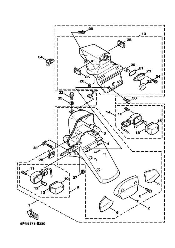 Taillight unit ass`y
