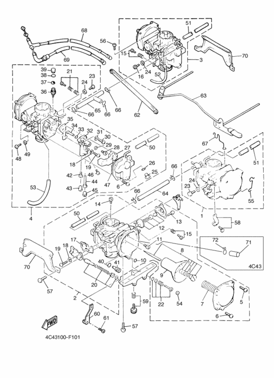 VMX12 VMX12W1 Carburetor assy