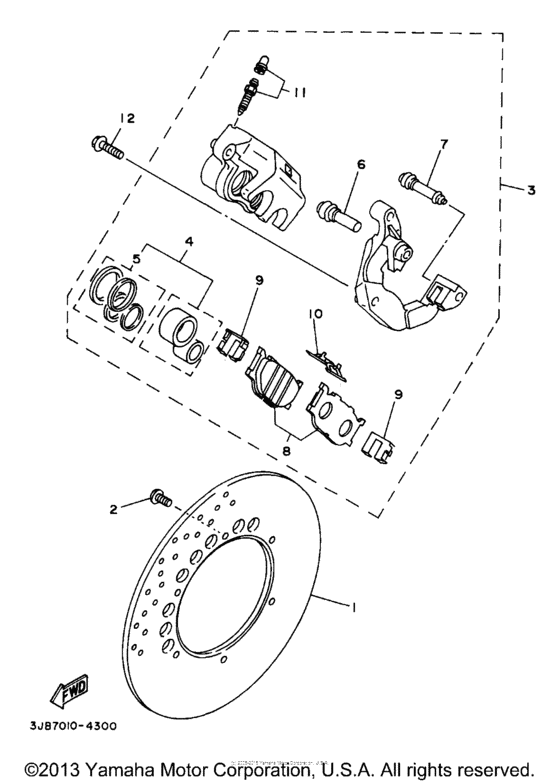 XV535K Передний тормоз