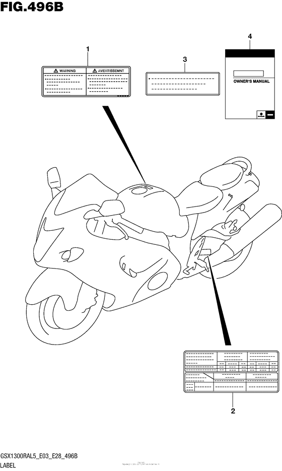 GSX1300R (ABS) Label (Gsx1300Ral5 E28)