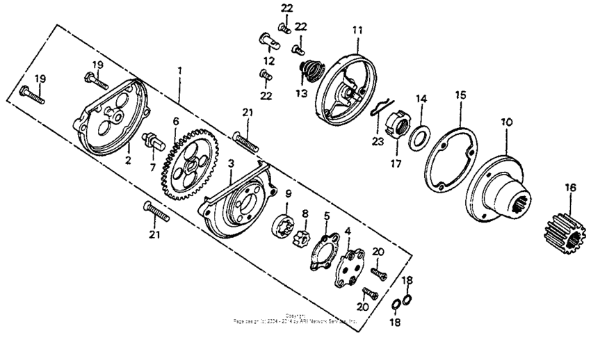 Oil pump + oil filter rotar