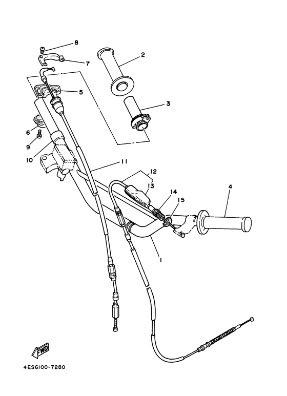 Steering handle. cable