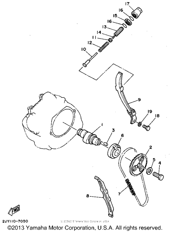 TW200G Цепь механизма газораспределения