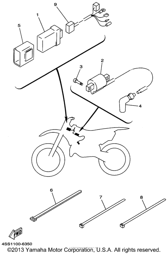 YZ250H1 Электрика