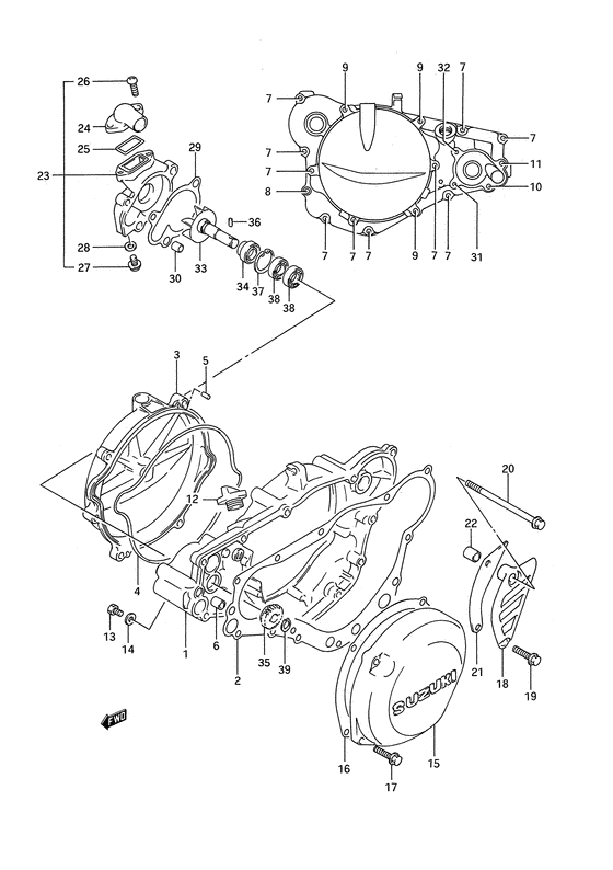 Crankcase cover ass`y  (v
