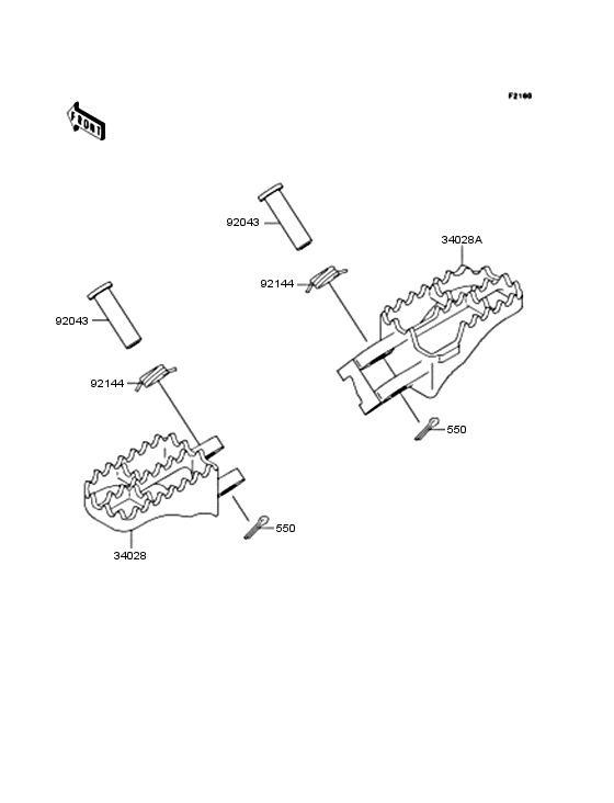 KX125 Подножки