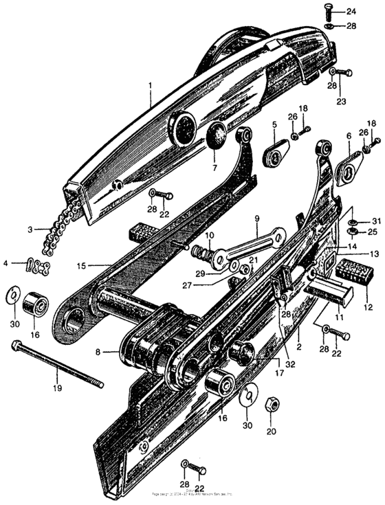 Ca160 swingarm + chain case