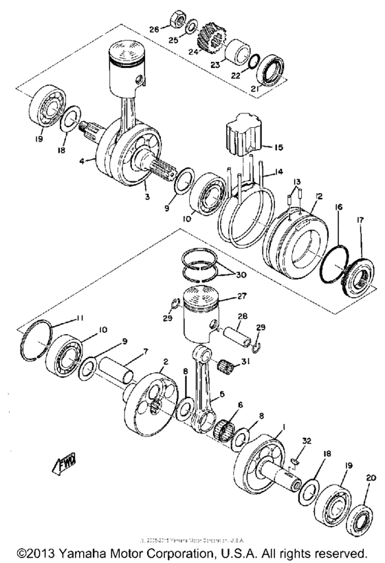 Crank & piston