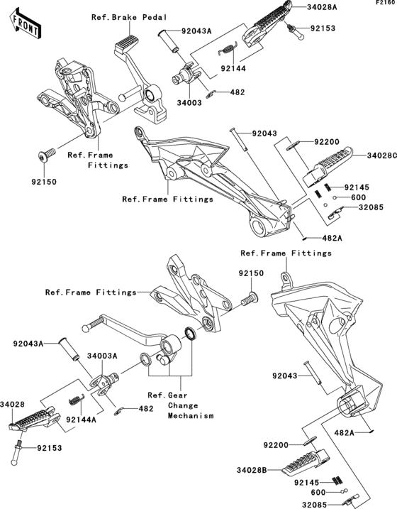 ZR750 Подножки