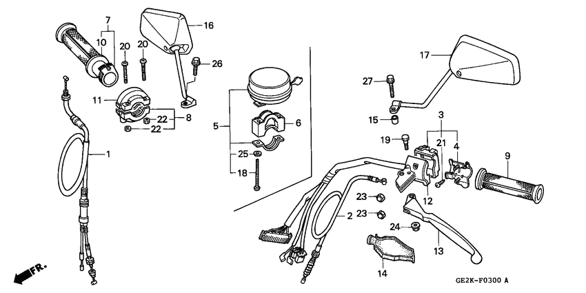 Handle lever/switch/ cable