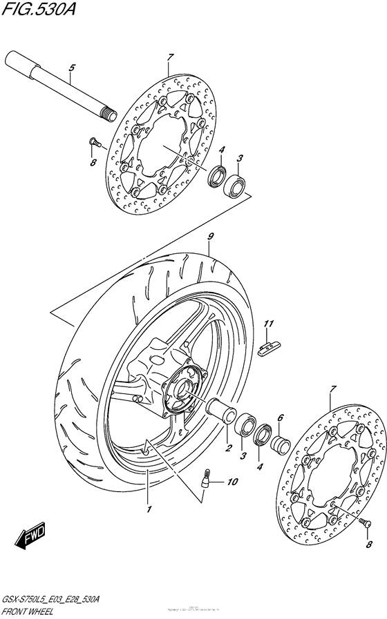 Front Wheel (Gsx-S750L5 E03)