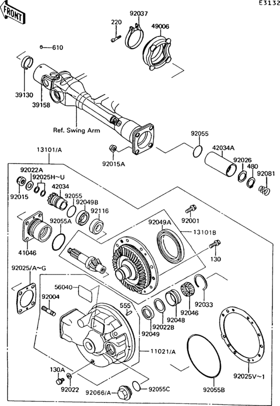 Drive shaft/final gear(1/2)