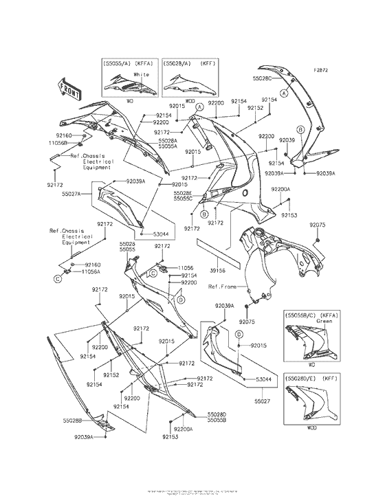ZX1000 Обтекатель нижний
