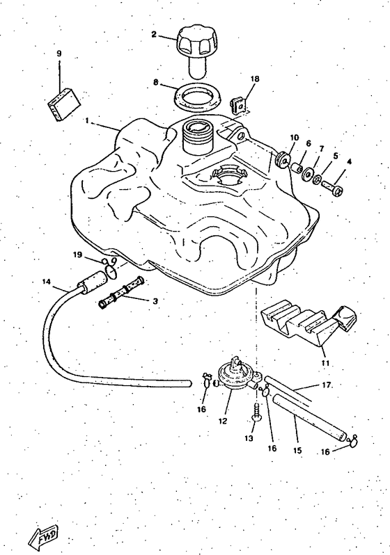 CW50RS Топливный бак