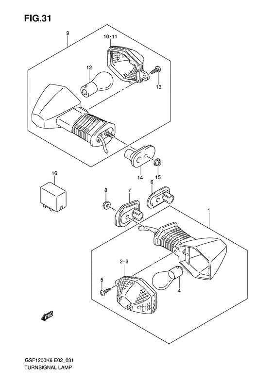 GSF1200 Поворотники