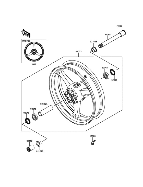 ZX1000 Переднее колесо