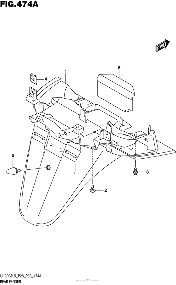 Rear Fender (Uh200Al5 P28)