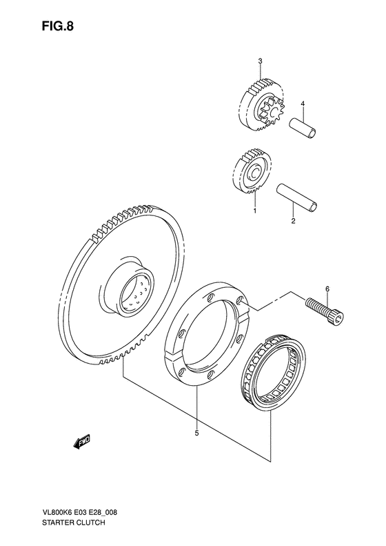 VL800 Муфта стартера