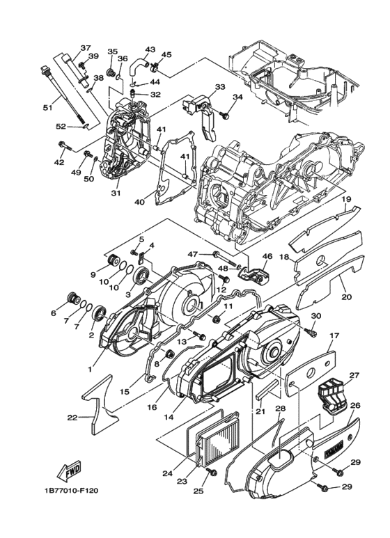 Crankcase cover ass`y  (v