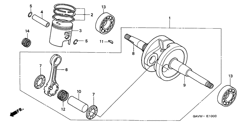 Crankshaft/piston