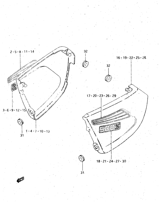 DR500 Обтекатель задний