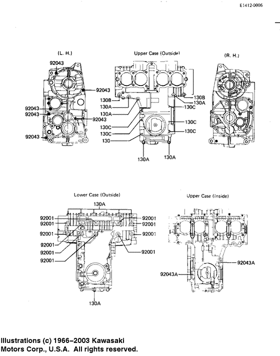 Crankcase bolt & stud pattern