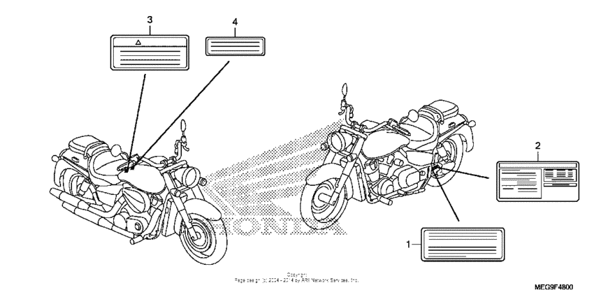 VT750C2B Лейбл предостережения