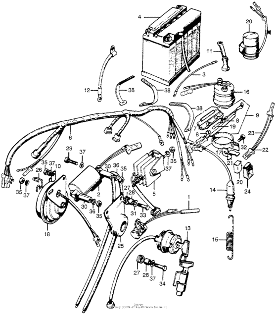 Ca175 wire harness + battery