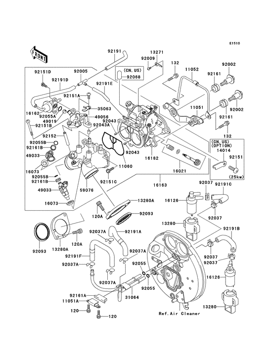 VN1500 Accelerator assy
