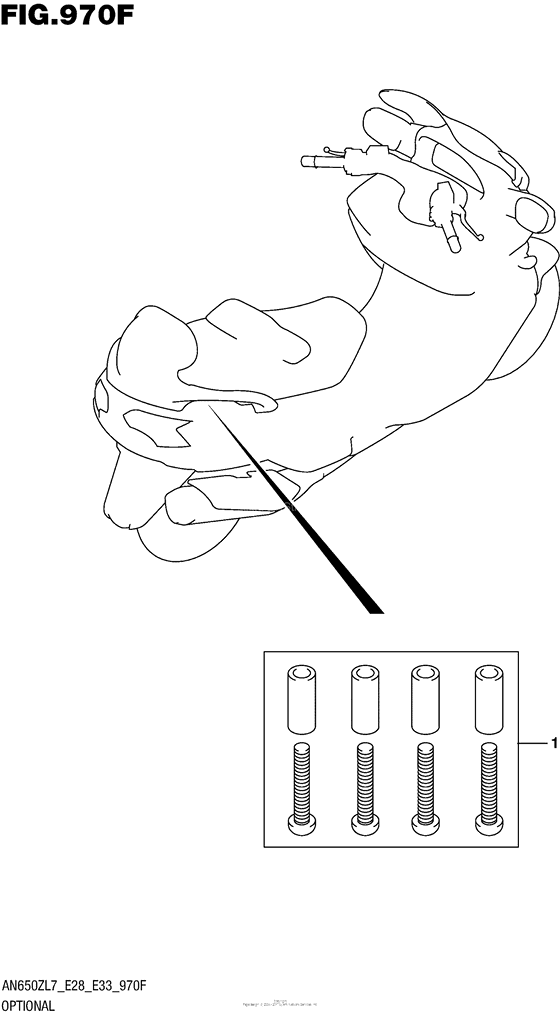AN650Z Optional (Hook Set Pillion Handle)