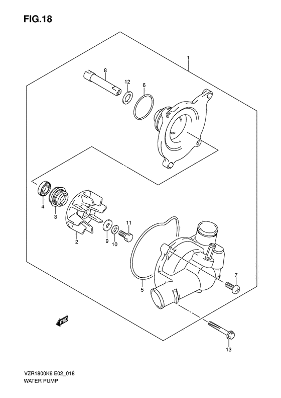 VZR1800 Водяная помпа