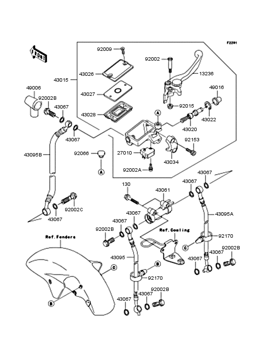 ZX1200 Главный тормозной цилиндр