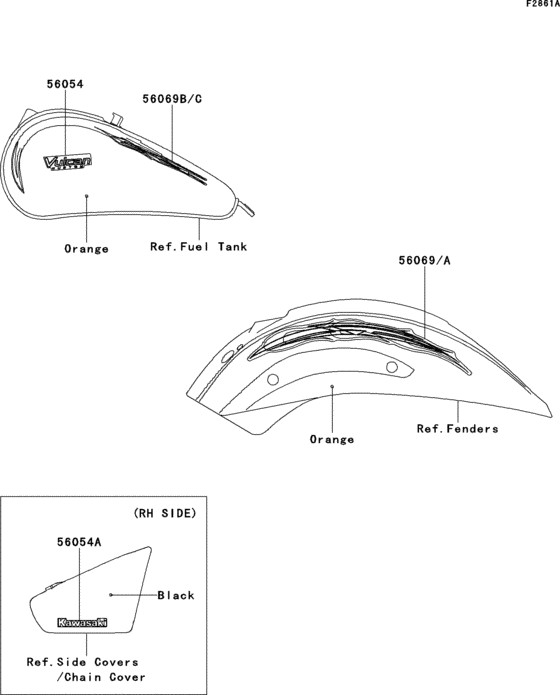 VN900 Decals(orange)(ccfa)