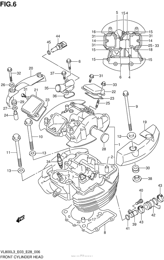 VL800 Front Cylinder Head (Vl800Cl3 E28)