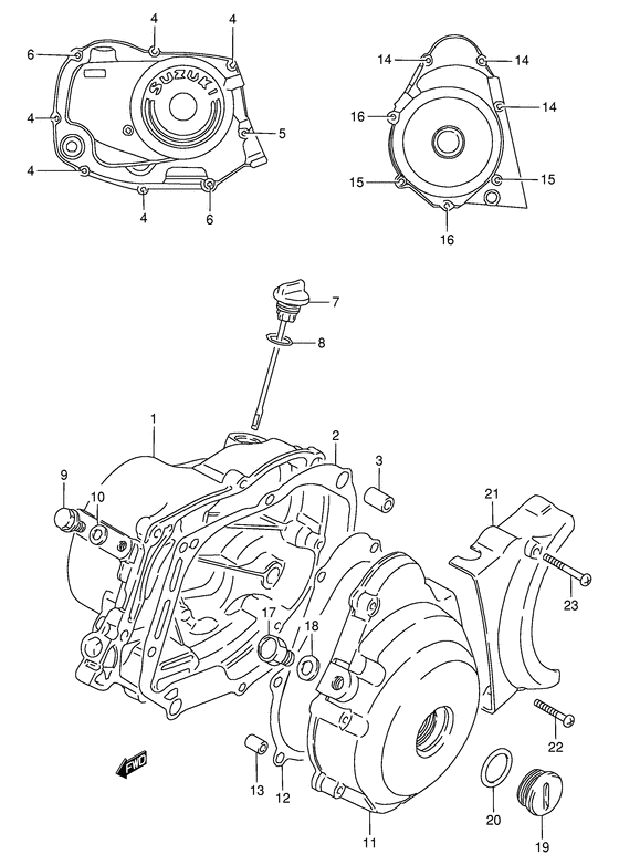 Crankcase cover ass`y  (v