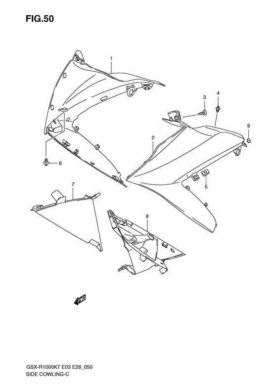 GSX-R1000 Side cowling