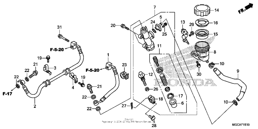 Rear brake master cylinder (2)