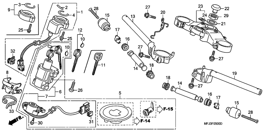 Handle pipe/top bridge