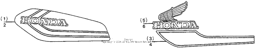 XL75 Fuel tank stripe 77-79