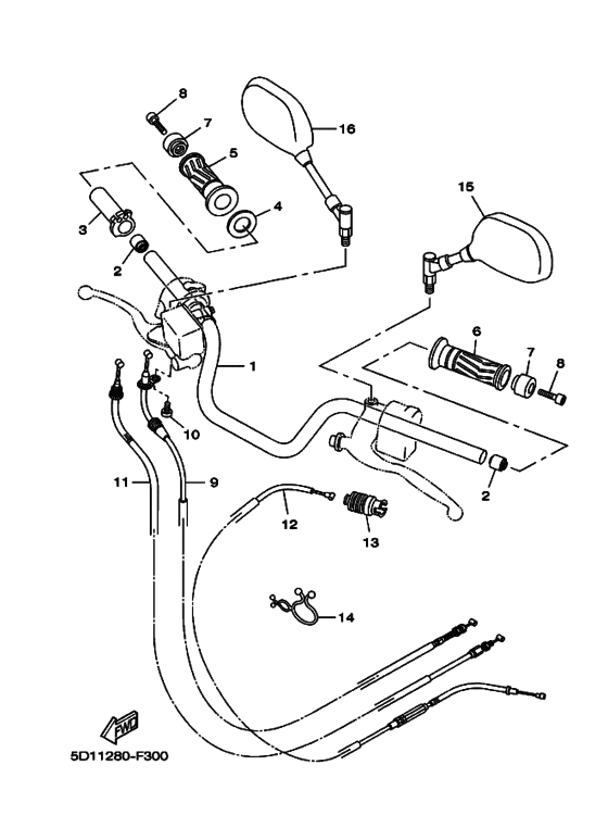 Steering handle & cable