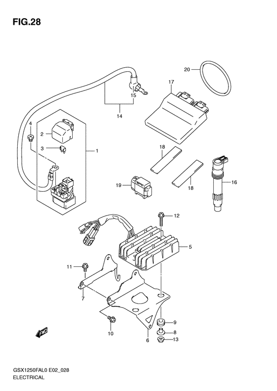 GSX1250 (ABS) Equipo electrico