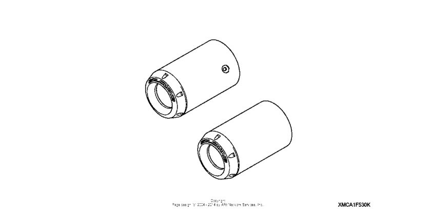 GL1800 (ABS) Chrome exhaust tips (w / gl logo)