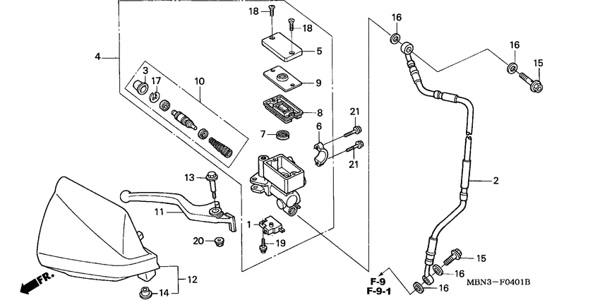 Fr. brake master cylinder