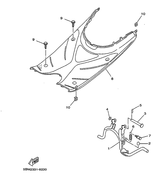 YV50 Stand. footrest