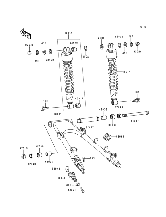 Swingarm/shock absorber