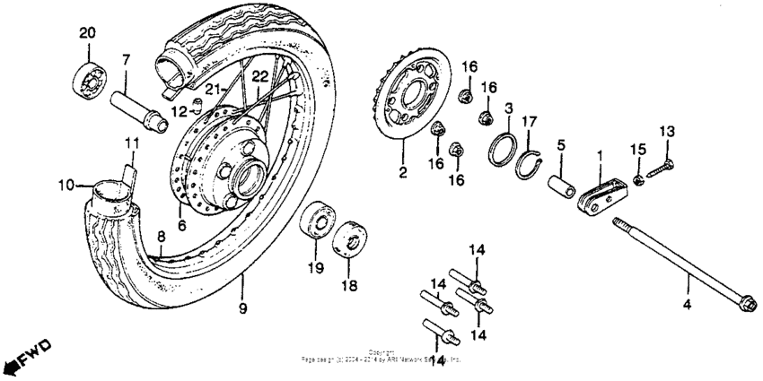 Cm450e rear wheel