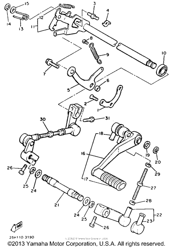 XVZ12DKC2 Вал переключения